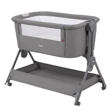 Детская кроватка Carrello Molto CRL-15502 Leviro Grey серая приставная